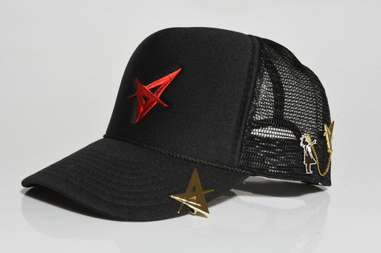 Red and Black Trucker
